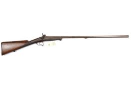 An SB 14 bore underlever pinfire shotgun, 47½” overall, browned twist barrel 31½” engraved “G.