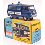 Corgi Toys Commer Police Van (464). Example in dark metallic blue with County Police on white