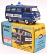 Corgi Toys Commer Police Van (464). Example in dark metallic blue with County Police on white