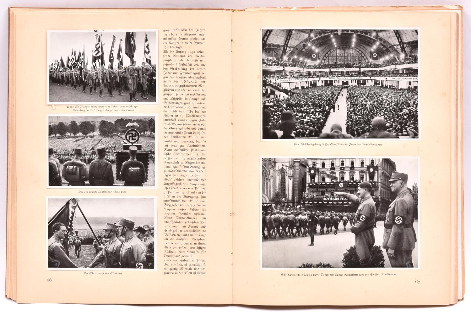 “Deutschland Erwacht, Werden, Kampf und Sieg der NSDAP”, with numerous photographic illus, and