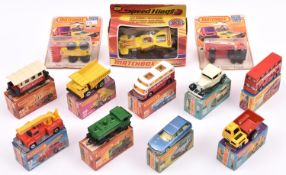 12 Matchbox Superfast etc. No12 Citroen CX. No13 Snorkel Fire Engine. No17 The Londoner, Berger