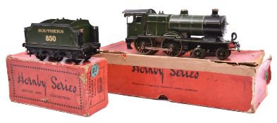 A Hornby Series O Gauge No.2 Special clockwork SR 4-4-0 tender locomotive. A759 to cab sides and