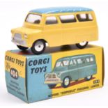 Corgi Toys Bedford Dormobile Personnel Carrier (404). A single screen 2nd type in yellow with pale