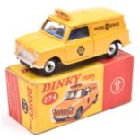 Dinky Toys A.A. Mini Van (274). An early example in all over deep yellow with dark blue interior, '