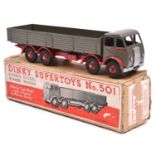 Dinky Supertoys Foden Diesel 8-Wheel Wagon (501). 1st type with DG Cab, cab and rear body in dark
