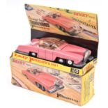 Dinky Toys Lady Penelope's FAB 1 (100). 2nd type in pink with ridged spun wheels and treadded rubber