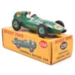 Dinky Toys Vanwall Racing Car (239). In dark green with mid green wheels and black treadded tyres,