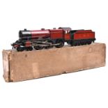 A Bassett-Lowke O Gauge 3-rail LMS 4-6-0 tender locomotive, Royal Scot, 6100. In maroon livery.