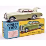 Corgi Toys Bentley Sports Saloon (224). An example in pale green and metallic green with red