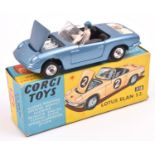 Corgi Toys Lotus Elan S2. (318). Example in light metallic blue with black interior, 'I've Got a