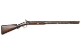 An SB 7 bore percussion wildfowling gun, 49” overall, twist barrel 33”, the octagonal breech with