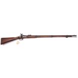 A .577” Tower 3 band Enfield percussion rifle, 55” overall, barrel 39” with Tower proofs and