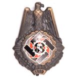 A scarce Third Reich Teno decoration, in bronze and enamel, the central reverse marked “Ges Gesch”