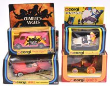 2 Corgi TV/Film related vehicles. Charlie's Angels Custom Van (434). VEGAS Ford Thunderbird(348),