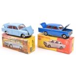 2 Dinky Toys. Triumph 1300 (162) in light blue with red interior. Plus a Vauxhall Viva (136) in