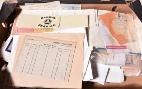 A quantity of original LNER and other related railway documents. Including; NER letters and