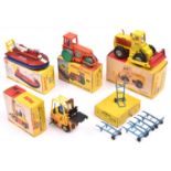 5 Dinky Toys. A Trade Pack for 6 Sack truck 107a, containing 5 coloured blue with black wheels. An