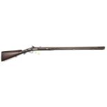 An SB 14 bore percussion deer rifle, 56½” overall, well rebrowned octagonal twist barrel 39” with