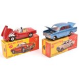 2 Dinky Toys. Triumph Spitfire (114). Example in bright red with cream interior, complete with