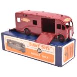 Dinky Supertoys Horse Box (581). An example in maroon with maroon wheels with black tyres. '