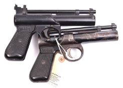 A post 1958 .177” Webley Junior air pistol, batch number 377, with “Birmingham 4” address. GWO &