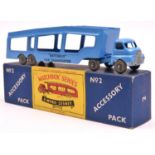 Matchbox Accessory Pack No.2 Big Bedford 'Matchbox Car Transporter'. Example in mid blue with grey