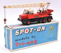 A Tri-ang Spot-On Jones Crane KL10/10 (117). In black and red, with white jib and Jones decals to