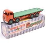 Dinky Supertoys Foden Flat Truck (902). 2nd type with FG Cab, cab and chassis in orange, rear body