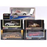 5 Corgi James Bond Cars. 4x Aston Martin DB5's. 1991, 1993 and 2x 1995 issues. 3x 1:36 scale, two in