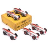 A Dinky Toys Trade Pack of Six Racing Car (220-23A). Containing 5 examples in silver with red