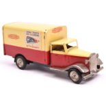 Tri-ang Minic tinplate clockwork Delivery Van No.79M. Example with in Carmine & Cream British
