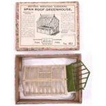 Britains lead Greenhouse (No.053). A complete 1930s Span Roof Greenhouse from the Britains Miniature