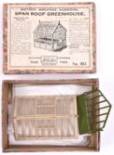 Britains lead Greenhouse (No.053). A complete 1930s Span Roof Greenhouse from the Britains Miniature