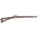 A 20 bore flintlock coaching carbine by Wallace, c 1785, 37” overall, barrel 22”, with break off