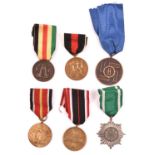 Third Reich medals: SS 8 years service; Spanish Volunteers in Russia; Axis North African Campaign;