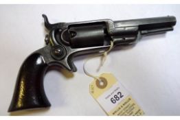 A 5 shot .28” Colt Model 1855 Roots Patent SA sidehammer percussion pocket revolver, number 8542 (