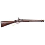 A .65” Enfield P/56 cavalry carbine, 36½” overall, barrel 21” with traces of ordnance proofs; the