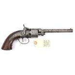 A 6 shot .31” Massachusetts Arms Co Wesson Leavitt’s Patent SA side hammer pocket percussion