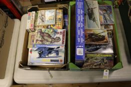 Quantity of various Airfix, Matchbox unmade kits. 1:72 and 1:144 scales Including a set 'The