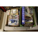 Quantity of various Airfix, Matchbox unmade kits. 1:72 and 1:144 scales Including a set 'The