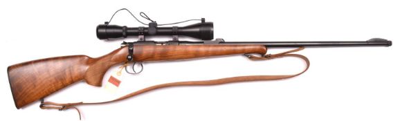 **A .22" LR Czech BRNO Mod 2-E bolt action box magazine sporting rifle, number 387764, the pale