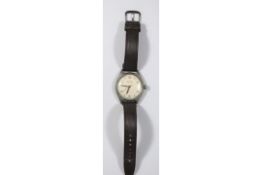 D.I.H marked Helvetia centre seconds wristwatch. Serial D.I.001290H. Plated case with snap back,