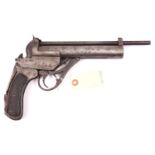 A scarce .177” 2nd Model Westley Richards “Highest Possible” break action air pistol, number 826,