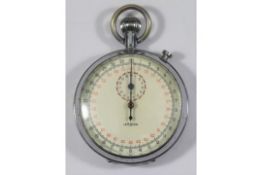 Lemania Kriegsmarine 30 second stopwatch. Plated case, hinged caseback, 48mm diameter. Marked with