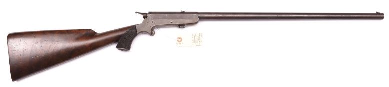 A scarce .38” rim fire Sharp’s Patent single shot rifle by Tipping & Lawden, 38” overall, barrel