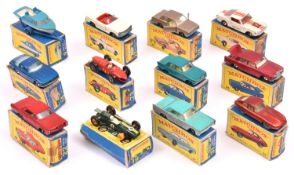 12x Matchbox Series. 8, Ford Mustang. 9, Cabin Cruiser & Trailer. 14, ISO Grifo. 19, Lotus F1. 22,