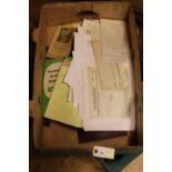 A quantity of original railway related documents. Including; GNR tickets. LMS, LNWR, GNR, LBSCR, etc