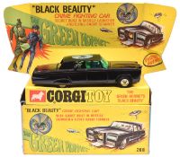 Corgi Toys The Green Hornet Black Beauty Crime Fighting Car (268). In black with motif to roof and