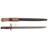 A P1913 sword bayonet for the P14 rifle, marks at forte including “Remington” stamp and date 3 “