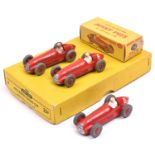 A rare Dinky Toys Trade Pack for 6 Alfa Romeo Racing Car 23F. Containing 3 examples in red with